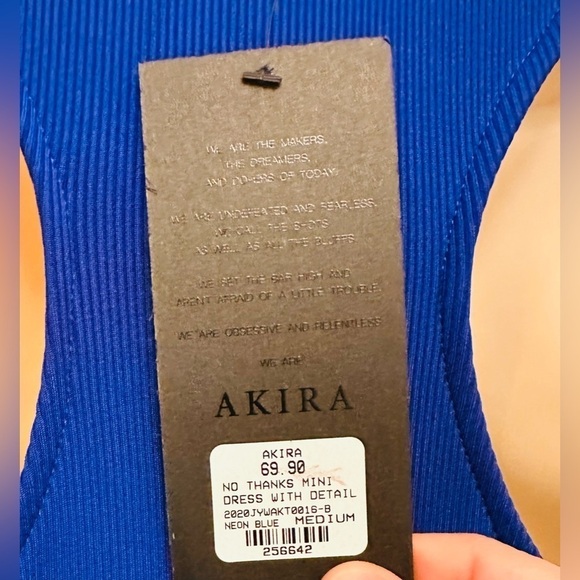 AKIRA NO THANKS MINI DRESS WITH DETAIL MED NWT - Picture 8 of 8